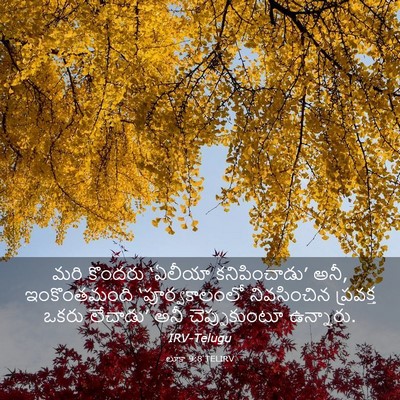 Picture 03 - లూకా 9:8 TELIRV - మరి కొందరు ‘ఏలీయా - Bible Verse Picture