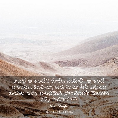 Picture 03 - లేవీకాండం 14:45 TELIRV - కాబట్టి ఆ ఇంటిని - Bible Verse Picture