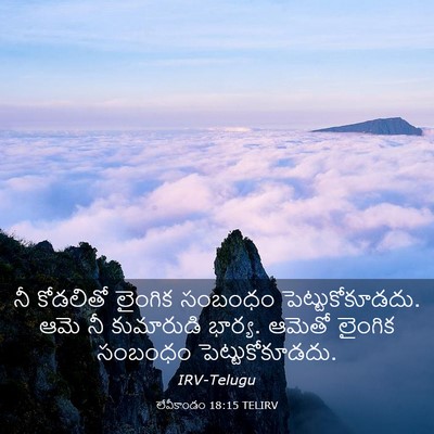 Picture 03 - లేవీకాండం 18:15 TELIRV - నీ కోడలితో లైంగిక - Bible Verse Picture