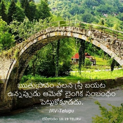 Picture 03 - లేవీకాండం 18:19 TELIRV - ఋతుస్రావం వలన - Bible Verse Picture
