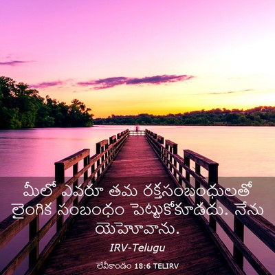Picture 03 - లేవీకాండం 18:6 TELIRV - మీలో ఎవరూ తమ - Bible Verse Picture