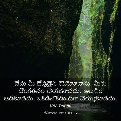 Picture 03 - లేవీకాండం 19:11 TELIRV - నేను మీ దేవుడైన - Bible Verse Picture