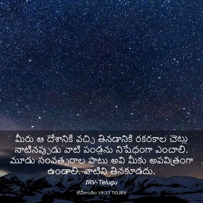 Picture 03 - లేవీకాండం 19:23 TELIRV - మీరు ఆ దేశానికి - Bible Verse Picture