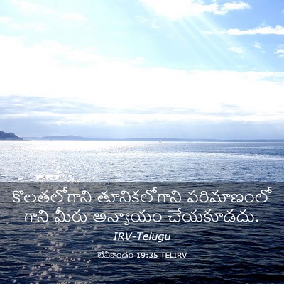 Picture 03 - లేవీకాండం 19:35 TELIRV - కొలతలోగాని - Bible Verse Picture