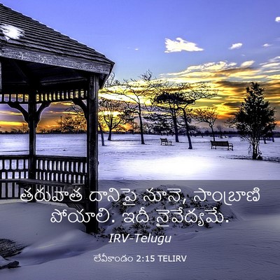 Picture 03 - లేవీకాండం 2:15 TELIRV - తరువాత దానిపై - Bible Verse Picture