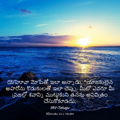 Picture 03 - లేవీకాండం 21:1 TELIRV - యెహోవా మోషేతో ఇలా - Bible Verse Picture