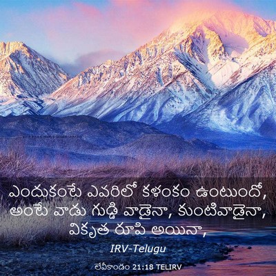 Picture 03 - లేవీకాండం 21:18 TELIRV - ఎందుకంటే ఎవరిలో - Bible Verse Picture