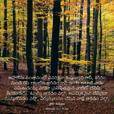 Picture 03 - లేవీకాండం 22:4 TELIRV - అహరోను సంతానంలో - Bible Verse Picture