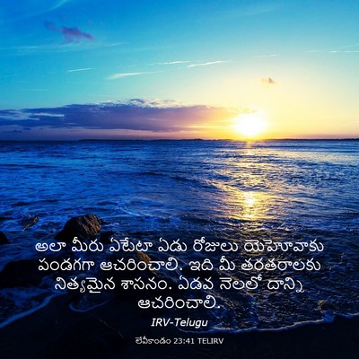 Picture 03 - లేవీకాండం 23:41 TELIRV - అలా మీరు ఏటేటా ఏడు - Bible Verse Picture
