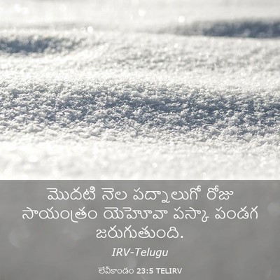 Picture 03 - లేవీకాండం 23:5 TELIRV - మొదటి నెల - Bible Verse Picture