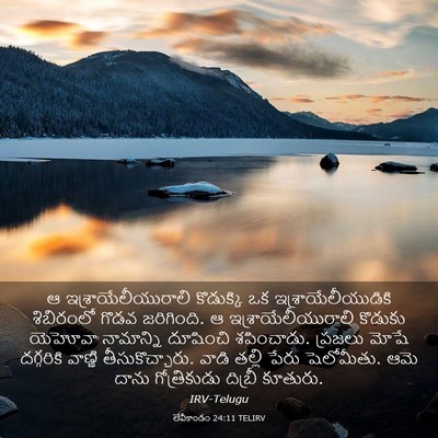 Picture 03 - లేవీకాండం 24:11 TELIRV - ఆ ఇశ్రాయేలీయురాలి - Bible Verse Picture