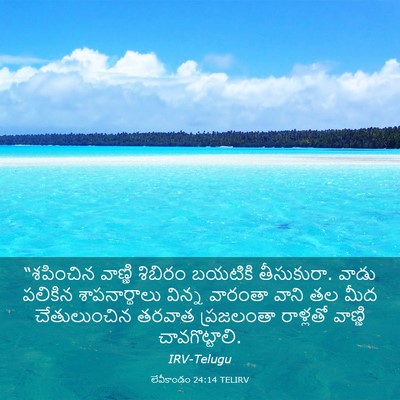 Picture 03 - లేవీకాండం 24:14 TELIRV - “శపించిన వాణ్ణి - Bible Verse Picture