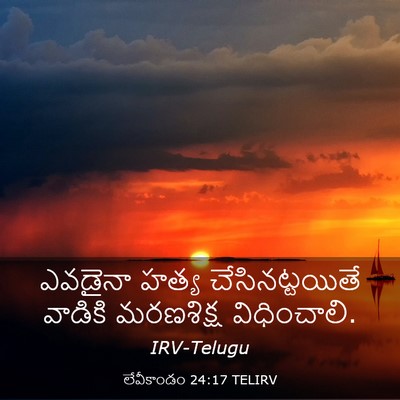 Picture 03 - లేవీకాండం 24:17 TELIRV - ఎవడైనా హత్య - Bible Verse Picture