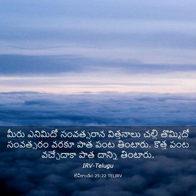 Picture 03 - లేవీకాండం 25:22 TELIRV - మీరు ఎనిమిదో - Bible Verse Picture