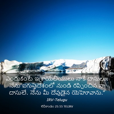 Picture 03 - లేవీకాండం 25:55 TELIRV - ఎందుకంటే - Bible Verse Picture