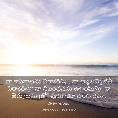 Picture 03 - లేవీకాండం 26:15 TELIRV - నా శాసనాలను - Bible Verse Picture