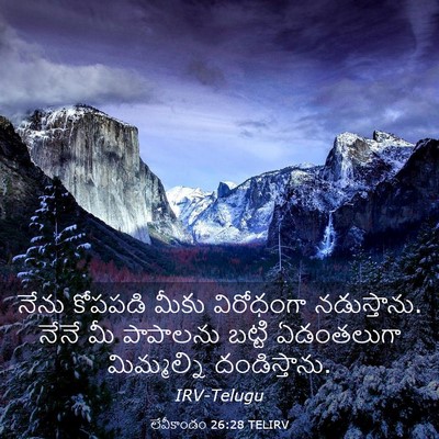 Picture 03 - లేవీకాండం 26:28 TELIRV - నేను కోపపడి మీకు - Bible Verse Picture