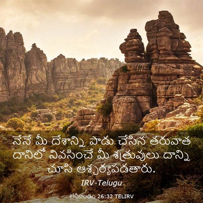 Picture 03 - లేవీకాండం 26:32 TELIRV - నేనే మీ దేశాన్ని - Bible Verse Picture