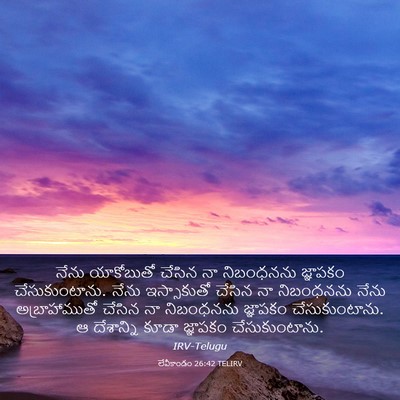 Picture 03 - లేవీకాండం 26:42 TELIRV - నేను యాకోబుతో - Bible Verse Picture