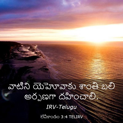 Picture 03 - లేవీకాండం 3:4 TELIRV - వాటిని యెహోవాకు - Bible Verse Picture