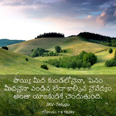 Picture 03 - లేవీకాండం 7:9 TELIRV - పొయ్యి మీద - Bible Verse Picture