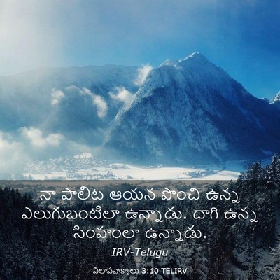 Picture 03 - విలాపవాక్యాలు 3:10 TELIRV - నా పాలిట ఆయన పొంచి - Bible Verse Picture