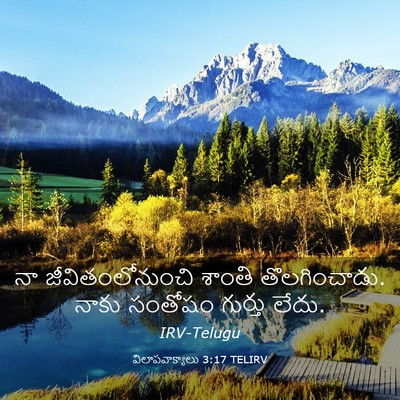 Picture 03 - విలాపవాక్యాలు 3:17 TELIRV - నా జీవితంలోనుంచి - Bible Verse Picture