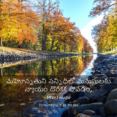 Picture 03 - విలాపవాక్యాలు 3:35 TELIRV - మహోన్నతుని - Bible Verse Picture