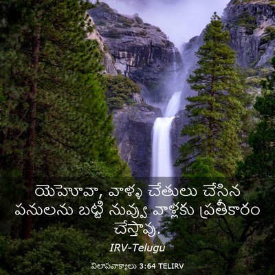 Picture 03 - విలాపవాక్యాలు 3:64 TELIRV - యెహోవా, వాళ్ళ - Bible Verse Picture