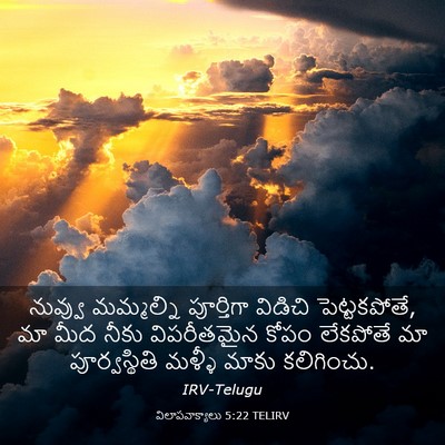 Picture 03 - విలాపవాక్యాలు 5:22 TELIRV - నువ్వు మమ్మల్ని - Bible Verse Picture