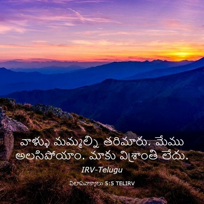 Picture 03 - విలాపవాక్యాలు 5:5 TELIRV - వాళ్ళు మమ్మల్ని - Bible Verse Picture