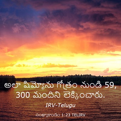 Picture 03 - సంఖ్యాకాండం 1:23 TELIRV - అలా షిమ్యోను - Bible Verse Picture