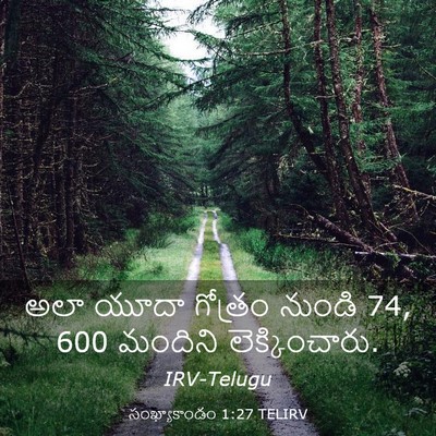 Picture 03 - సంఖ్యాకాండం 1:27 TELIRV - అలా యూదా గోత్రం - Bible Verse Picture