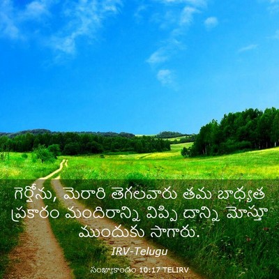 Picture 03 - సంఖ్యాకాండం 10:17 TELIRV - గెర్షోను, మెరారి - Bible Verse Picture