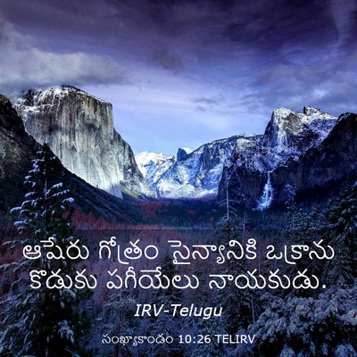 Picture 03 - సంఖ్యాకాండం 10:26 TELIRV - ఆషేరు గోత్రం - Bible Verse Picture