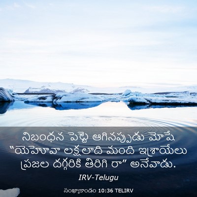 Picture 03 - సంఖ్యాకాండం 10:36 TELIRV - నిబంధన పెట్టె - Bible Verse Picture