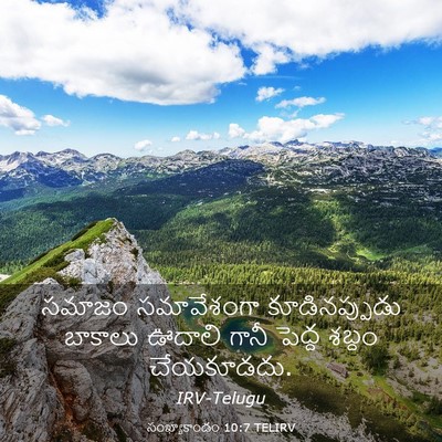 Picture 03 - సంఖ్యాకాండం 10:7 TELIRV - సమాజం సమావేశంగా - Bible Verse Picture