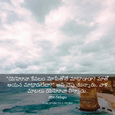 Picture 03 - సంఖ్యాకాండం 12:2 TELIRV - “యెహోవా కేవలం - Bible Verse Picture