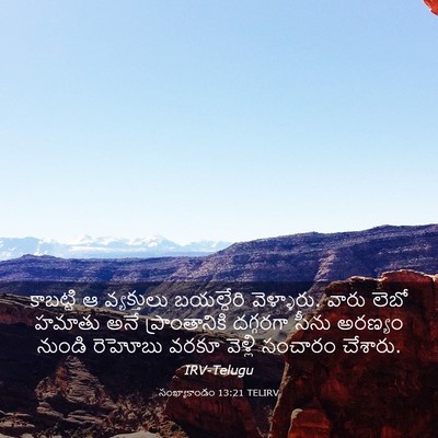 Picture 03 - సంఖ్యాకాండం 13:21 TELIRV - కాబట్టి ఆ - Bible Verse Picture