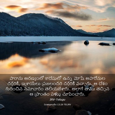 Picture 03 - సంఖ్యాకాండం 13:26 TELIRV - పారాను అరణ్యంలో - Bible Verse Picture