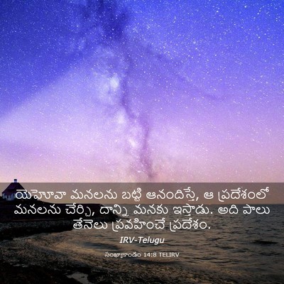 Picture 03 - సంఖ్యాకాండం 14:8 TELIRV - యెహోవా మనలను - Bible Verse Picture