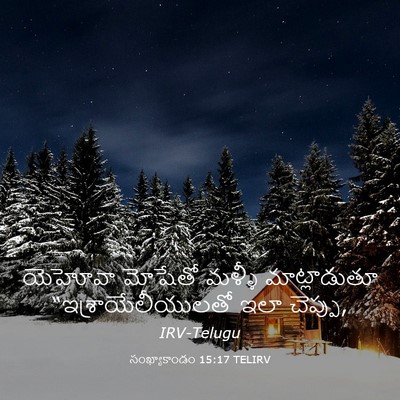 Picture 03 - సంఖ్యాకాండం 15:17 TELIRV - యెహోవా మోషేతో - Bible Verse Picture