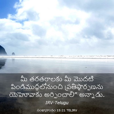 Picture 03 - సంఖ్యాకాండం 15:21 TELIRV - మీ తరతరాలకు మీ - Bible Verse Picture
