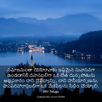 Picture 03 - సంఖ్యాకాండం 15:24 TELIRV - సమాజమంతా యెహోవాకు - Bible Verse Picture