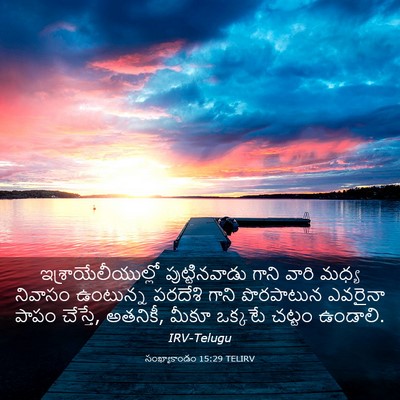 Picture 03 - సంఖ్యాకాండం 15:29 TELIRV - ఇశ్రాయేలీయుల్లో - Bible Verse Picture