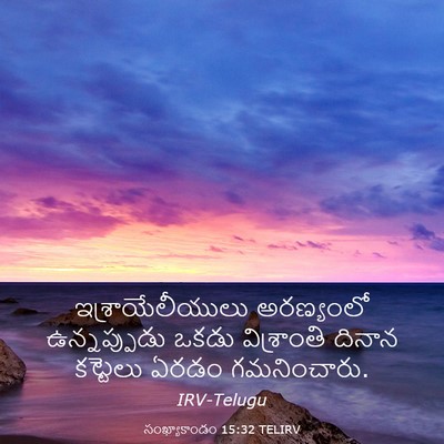 Picture 03 - సంఖ్యాకాండం 15:32 TELIRV - ఇశ్రాయేలీయులు - Bible Verse Picture