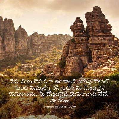 Picture 03 - సంఖ్యాకాండం 15:41 TELIRV - నేను మీకు - Bible Verse Picture
