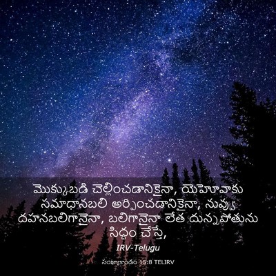 Picture 03 - సంఖ్యాకాండం 15:8 TELIRV - మొక్కుబడి - Bible Verse Picture