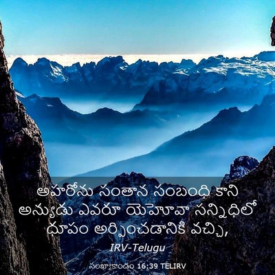 Picture 03 - సంఖ్యాకాండం 16:39 TELIRV - అహరోను సంతాన - Bible Verse Picture