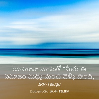 Picture 03 - సంఖ్యాకాండం 16:44 TELIRV - యెహోవా మోషేతో - Bible Verse Picture